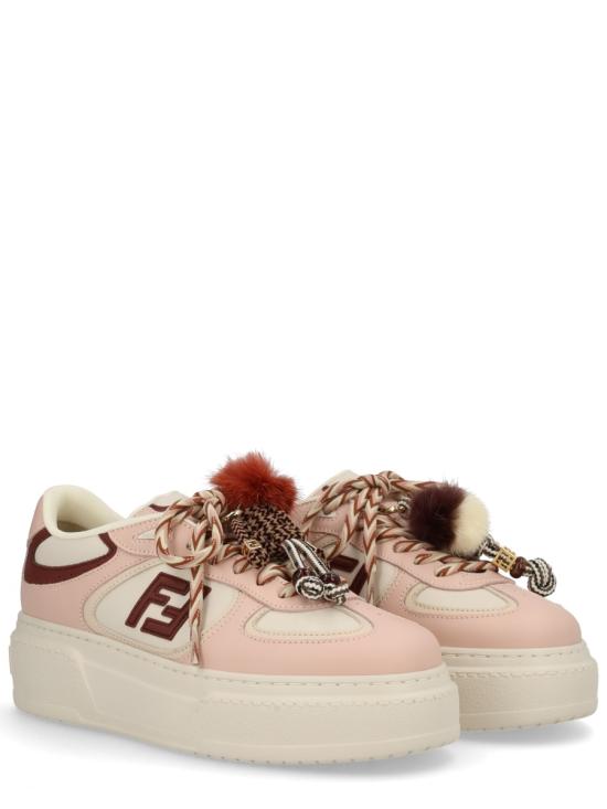 25FW 펜디 매치 소프트 레더 로우탑 스니커즈 8E8721 AY9NF1TPW BEIGE - FENDI