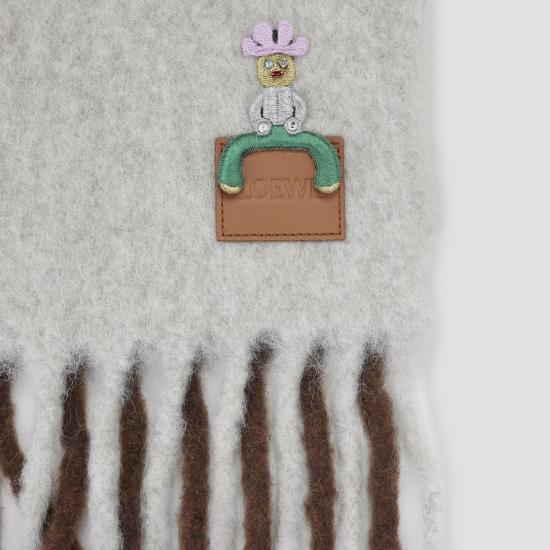 26SS 로에베 머플러/스카프 FSA7SS1W01 1225 LIGHT GREY BROWN - LOEWE