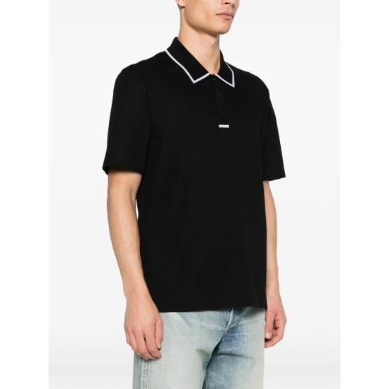 26SS 살바토레 페라가모 폴로 티셔츠 145341 0790958 NEBIA BLACK - SALVATORE FERRAGAMO