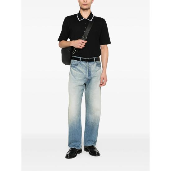 26SS 살바토레 페라가모 폴로 티셔츠 145341 0790958 NEBIA BLACK - SALVATORE FERRAGAMO