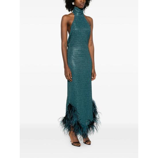 26SS 오세리 롱 원피스 LKS261 LUMIERE PEACO BLUE BLACK - OSÉREE