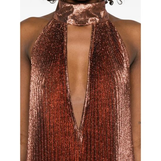 26SS 리디 롱 원피스 LIBERTIE BROGL BROWN - L'IDEE