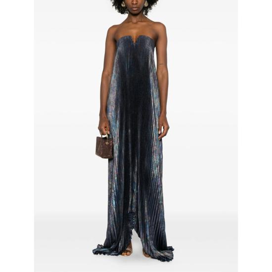 26SS 리디 롱 원피스 BLACK TIE NAVGA - L'IDEE