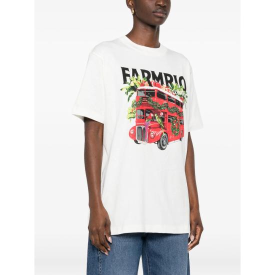 26SS 팜 리오 반팔 티셔츠 354561 L0025 WHITE RED - FARM RIO