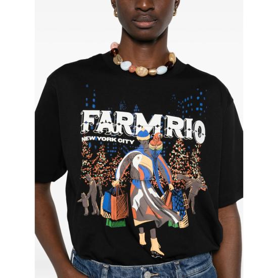 26SS 팜 리오 반팔 티셔츠 354560 L0002 BLACK - FARM RIO