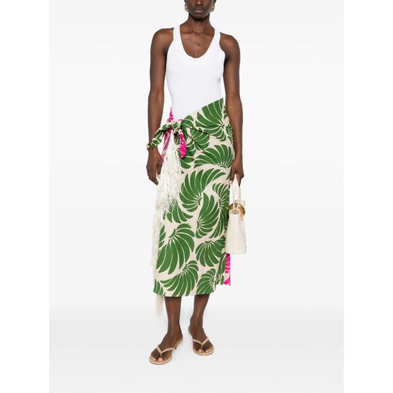 26SS 팜 리오 롱 스커트 344678 26014 GREEN PINK - FARM RIO