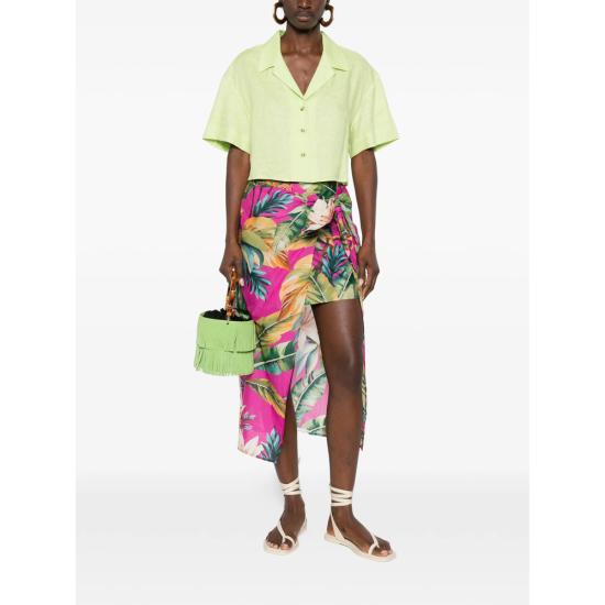 26SS 팜 리오 롱 스커트 344662 26101 PINK GREEN - FARM RIO