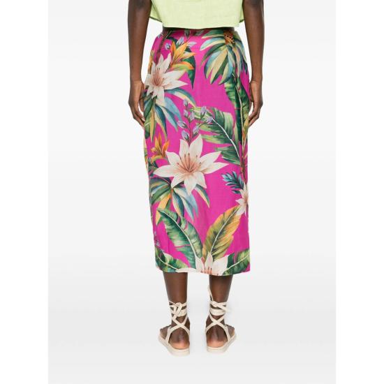 26SS 팜 리오 롱 스커트 344662 26101 PINK GREEN - FARM RIO