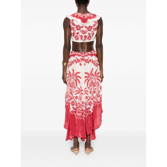 26SS 팜 리오 미디 원피스 344105 26057 NEUTRALS RED - FARM RIO