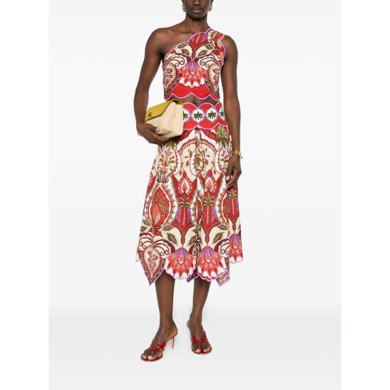 26SS 팜 리오 미디 스커트 344016 26078 RED NEUTRALS - FARM RIO