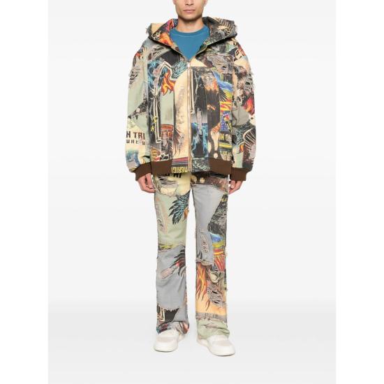 25FW 후 디싸이즈 워 자켓 VINTAGE ZIP UP MULTI GREEN - WHO DECIDES WAR