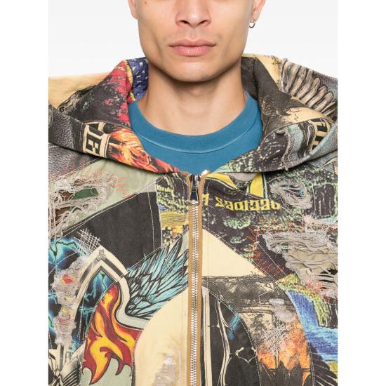 25FW 후 디싸이즈 워 자켓 VINTAGE ZIP UP MULTI GREEN - WHO DECIDES WAR