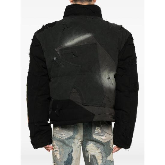 25FW 후 디싸이즈 워 패딩 UPCYCLED PARKA COAL BLACK GREY - WHO DECIDES WAR