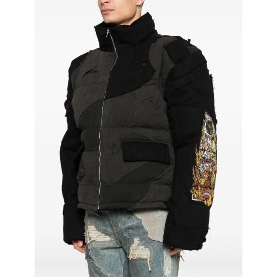 25FW 후 디싸이즈 워 패딩 UPCYCLED PARKA COAL BLACK GREY - WHO DECIDES WAR