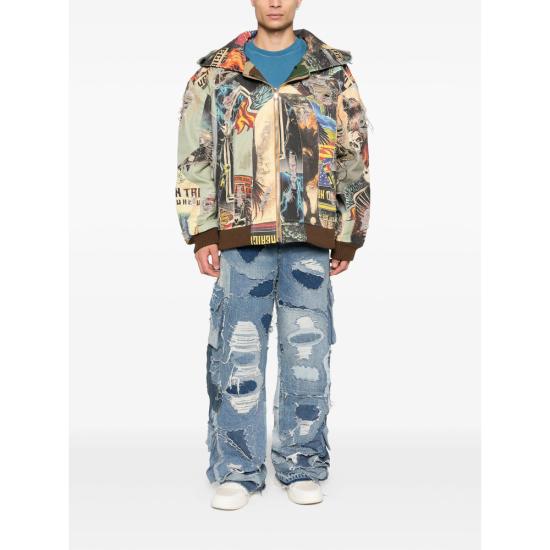 25FW 후 디싸이즈 워 데님 팬츠 UNEARTHED CARG DENIM BLUE - WHO DECIDES WAR