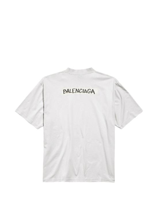 26SS 발렌시아가 마스킹 테이프 티셔츠 미디움 핏 764235 TTVL69012 White - BALENCIAGA