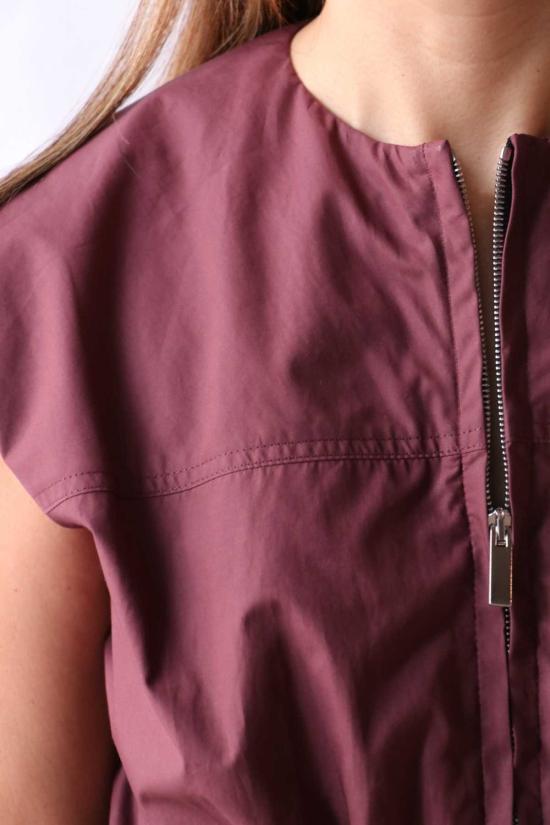  고셰르 롱 원피스 민소매 코튼 드레스 체리 레드 - GAUCHERE