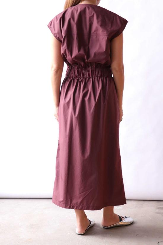  고셰르 롱 원피스 민소매 코튼 드레스 체리 레드 - GAUCHERE