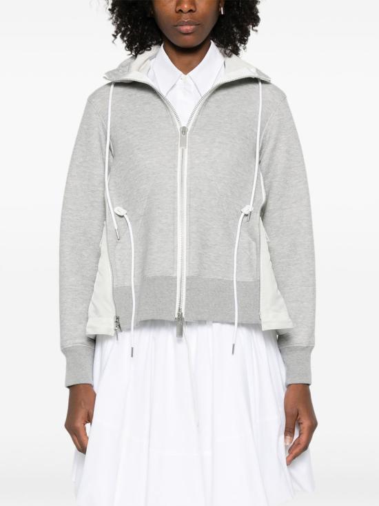 26SS 사카이 후드 티셔츠 SCW 343 381 Grey - SACAI