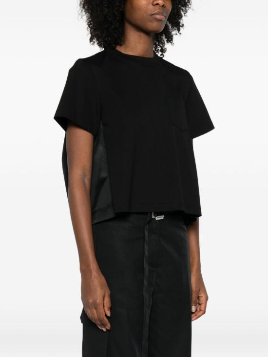 26SS 사카이 반팔 티셔츠 SCW 354 002 Black - SACAI