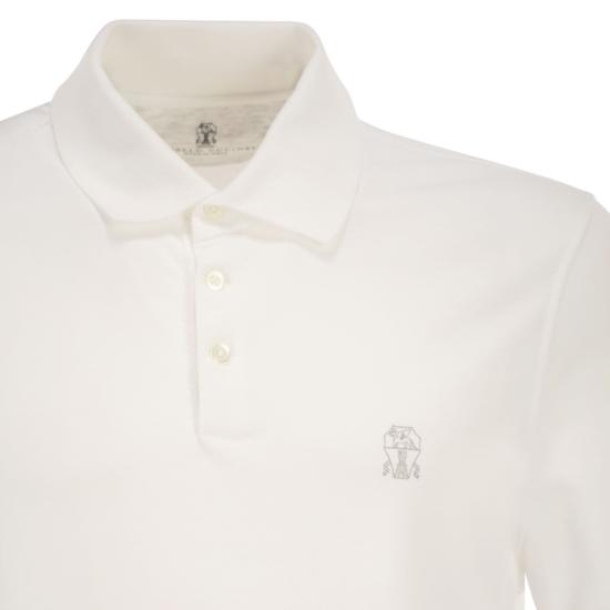 26SS 브루넬로 쿠치넬리 폴로 티셔츠 ME8548788 WHITE - BRUNELLO CUCINELLI