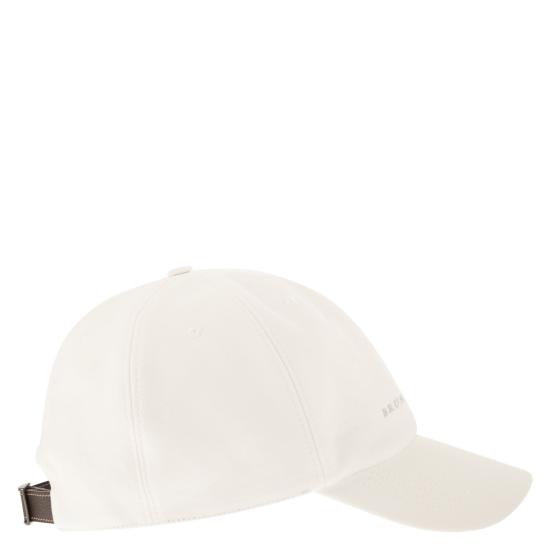 26SS 브루넬로 쿠치넬리 로고 자수 베이스볼 캡 M252D9850 WHITE - BRUNELLO CUCINELLI
