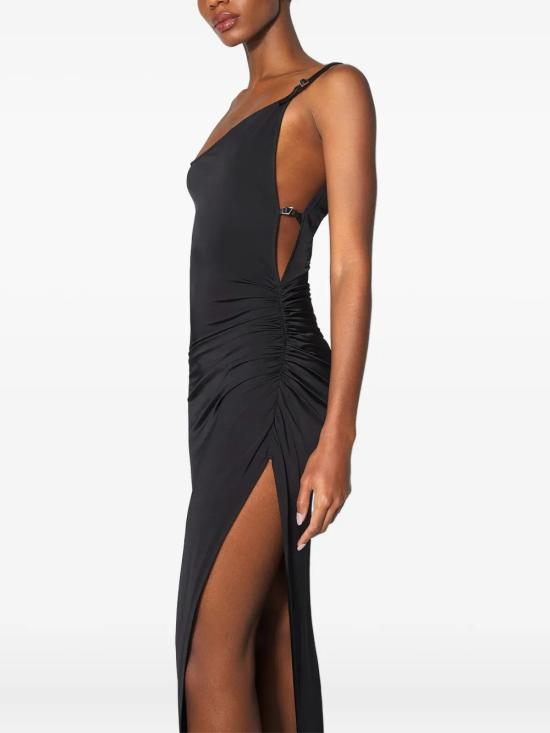 25FW 뮈글러 미디 원피스 25F3RO16986011 1999 Black - MUGLER