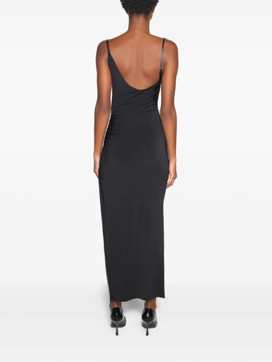 25FW 뮈글러 미디 원피스 25F3RO16986011 1999 Black - MUGLER