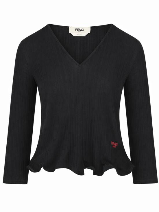 26SS 펜디 긴팔 티셔츠 FS9741 AVFEF0GME BLACK