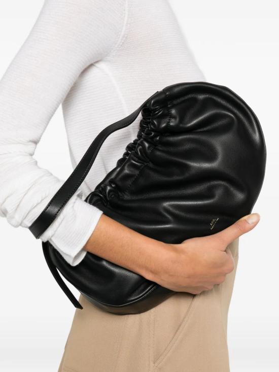 26SS 아페쎄 니논 후프 숄더백 PUAATF67049 LZZ Black - A.P.C.