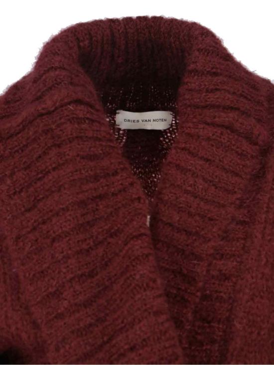 25FW 드리스 반 노튼 가디건 011251 2733359 Burgundy - DRIES VAN NOTEN