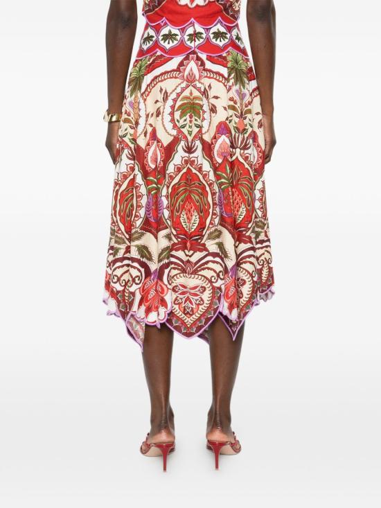 26SS 팜 리오 미디 스커트 344016 26078 Odara red - FARM RIO