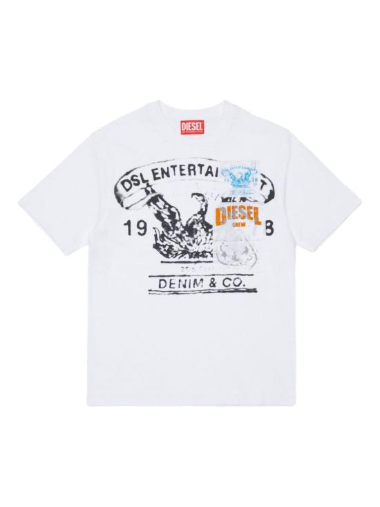26SS [키즈] 디젤 티셔츠 J02583 KYAYSK100 White