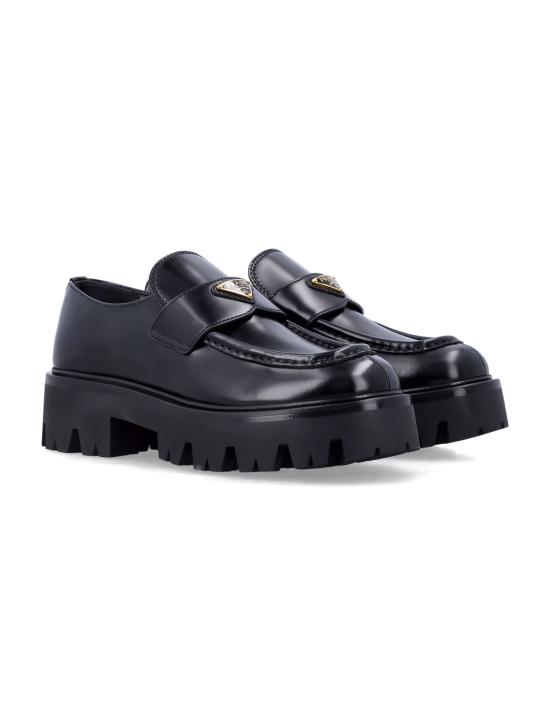 26SS 프라다 모노블럭 러버솔 레더 로퍼 1D185OF050055 F0002 Nero - PRADA