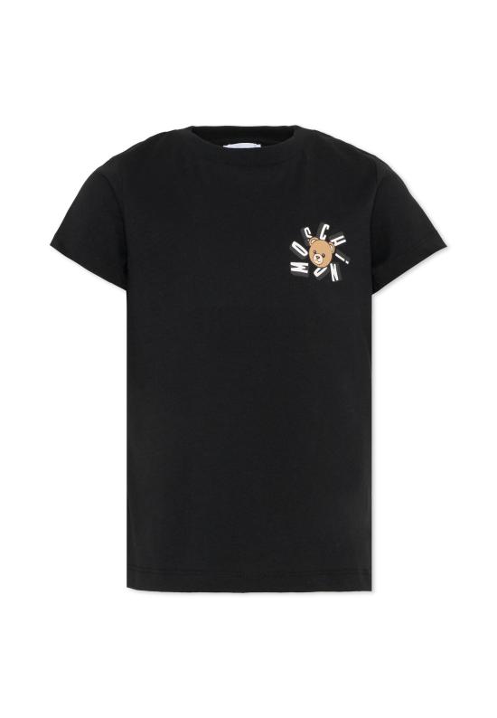 26SS [키즈] 모스키노 티셔츠 HUM05O LAA03 60100 BLACK