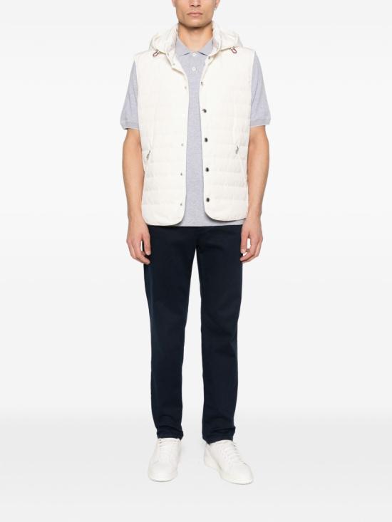 26SS 브루넬로 쿠치넬리 베스트 MM4791696 CMM66 White - BRUNELLO CUCINELLI
