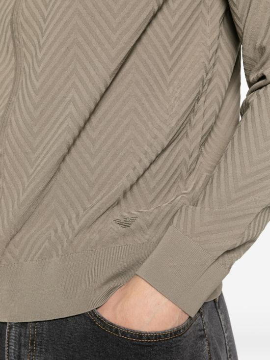 26SS 엠포리오 아르마니 집업 니트 EM004670 AF23759U6183 Grey - EMPORIO ARMANI