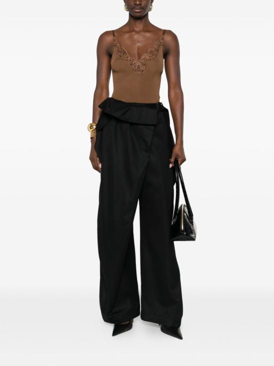 26SS 생로랑 레이스드 탱크탑 796843 Y37SM2574 Brown - SAINT LAURENT