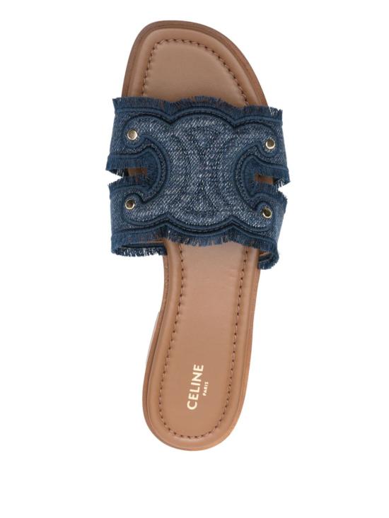 26SS 셀린느 마리나 프린지 뮬 362675022C 07BL Blue - CELINE