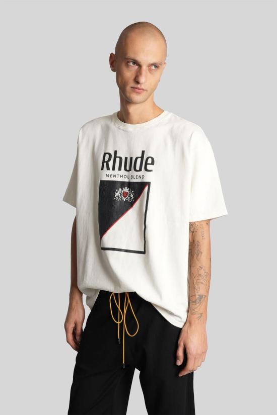 25FW 루드 반팔 티셔츠 428976 RHFW25TT04012 Beige - RHUDE