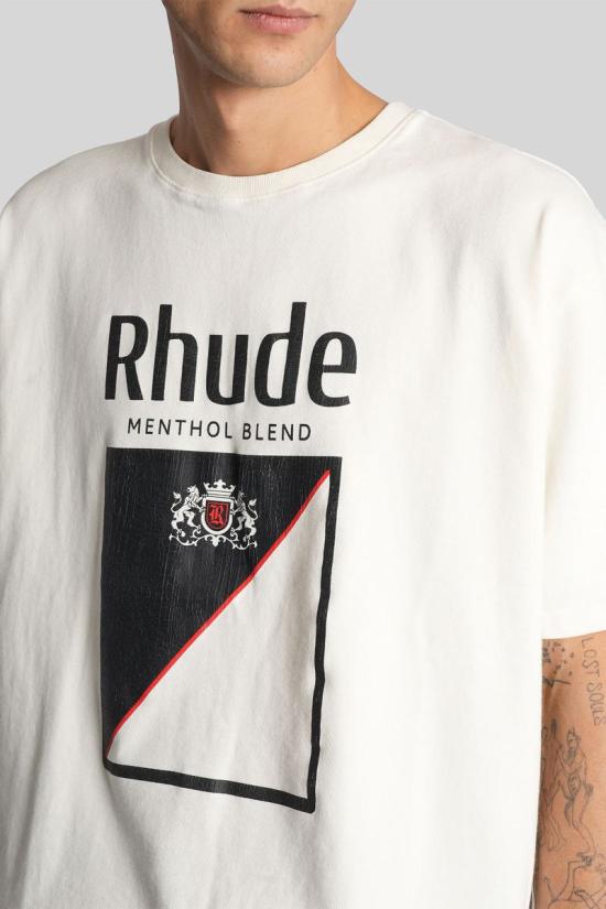 25FW 루드 반팔 티셔츠 428976 RHFW25TT04012 Beige - RHUDE