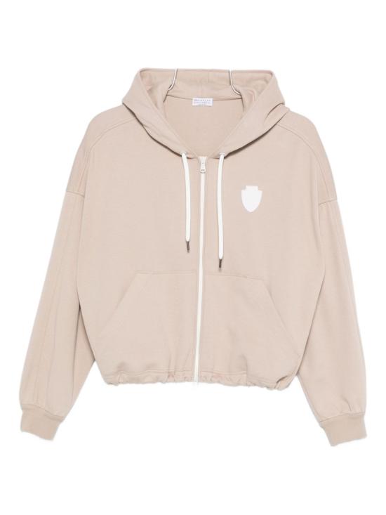 26SS 브루넬로 쿠치넬리 후드 티셔츠 MG927VT406 C9272 Brown