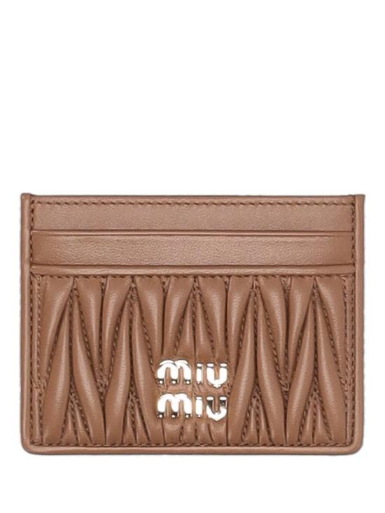 26SS 미우미우 마테라쎄 카드 나파레더 카드홀더 5MC076AFPP F098L CARAMEL