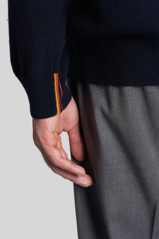 25FW 폴 스미스 스웨터 425106 M1R 278Y N02497 BLUE - PAUL SMITH