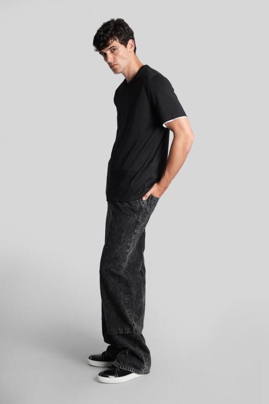 25FW 랑방 반팔 티셔츠 425579 RM TS0112 J040 H25 Black - LANVIN