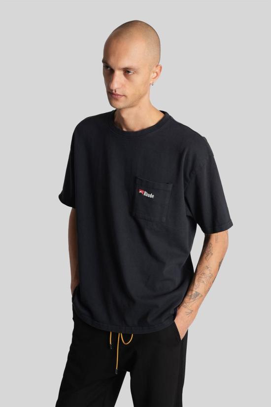 25FW 루드 반팔 티셔츠 430304 RHFW25TT03012 Black - RHUDE