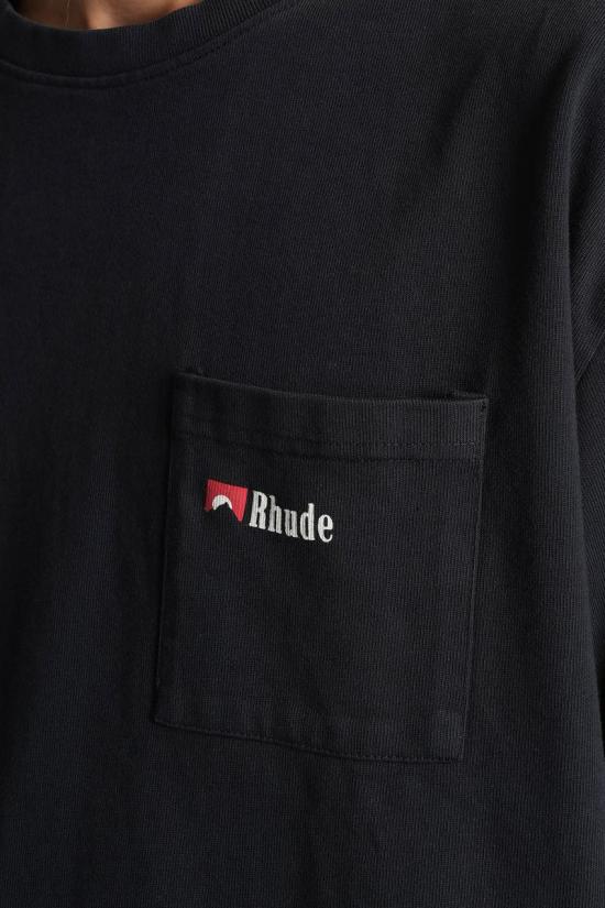 25FW 루드 반팔 티셔츠 430304 RHFW25TT03012 Black - RHUDE