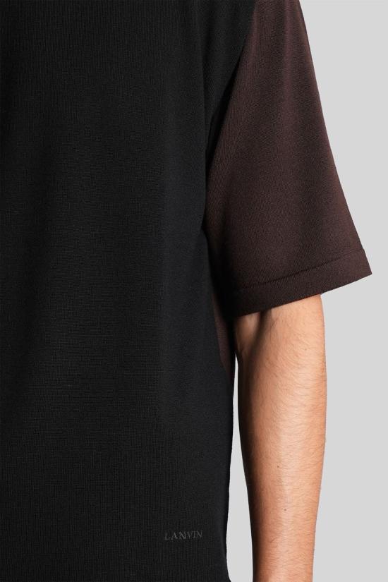 25FW 랑방 반팔 티셔츠 426586 RM TS0017 K073 H25 Black - LANVIN