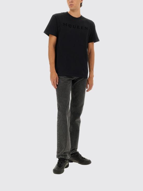 26SS 알렉산더 맥퀸 반팔 티셔츠 847750QTAD5 0548 Black - ALEXANDER MCQUEEN