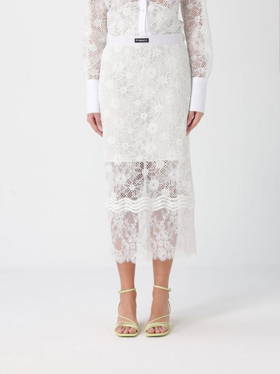 26SS 핑코 롱 스커트 106664A381 Z05 White